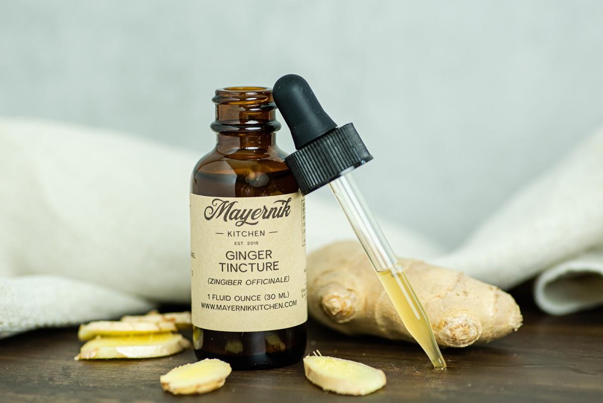 Mayernik Kitchen Ginger Tincture in dropper bottle