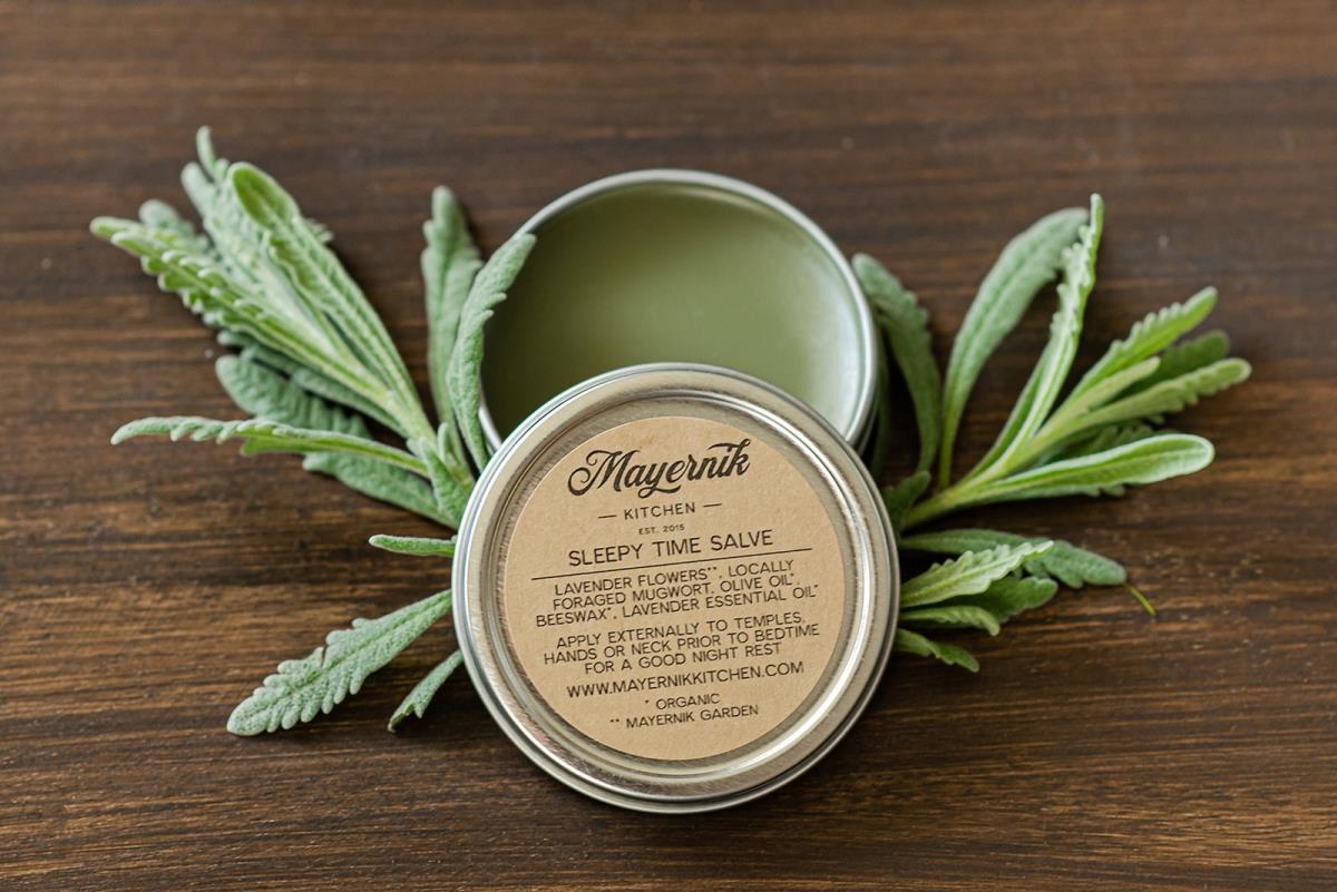 Mayernik Kitchen Sleepy Time Salve made with Mugwort Oil