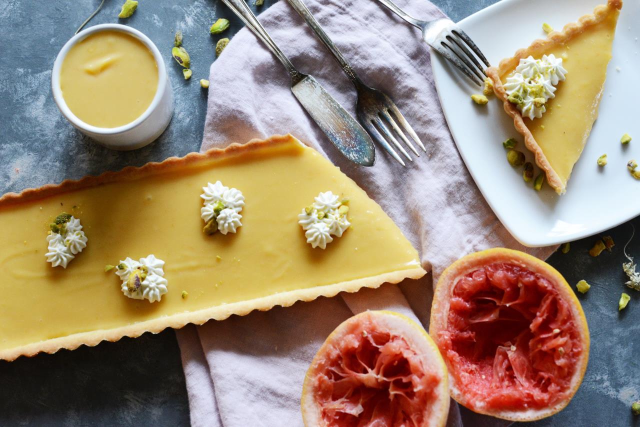 Grapefruit Curd Tart - Food Photography - Mayernik Kitchen