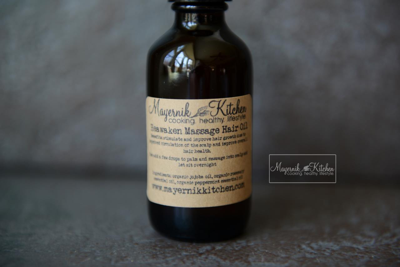 Homemade Reawaken Massage Hair Oil - Mayernik Kitchen