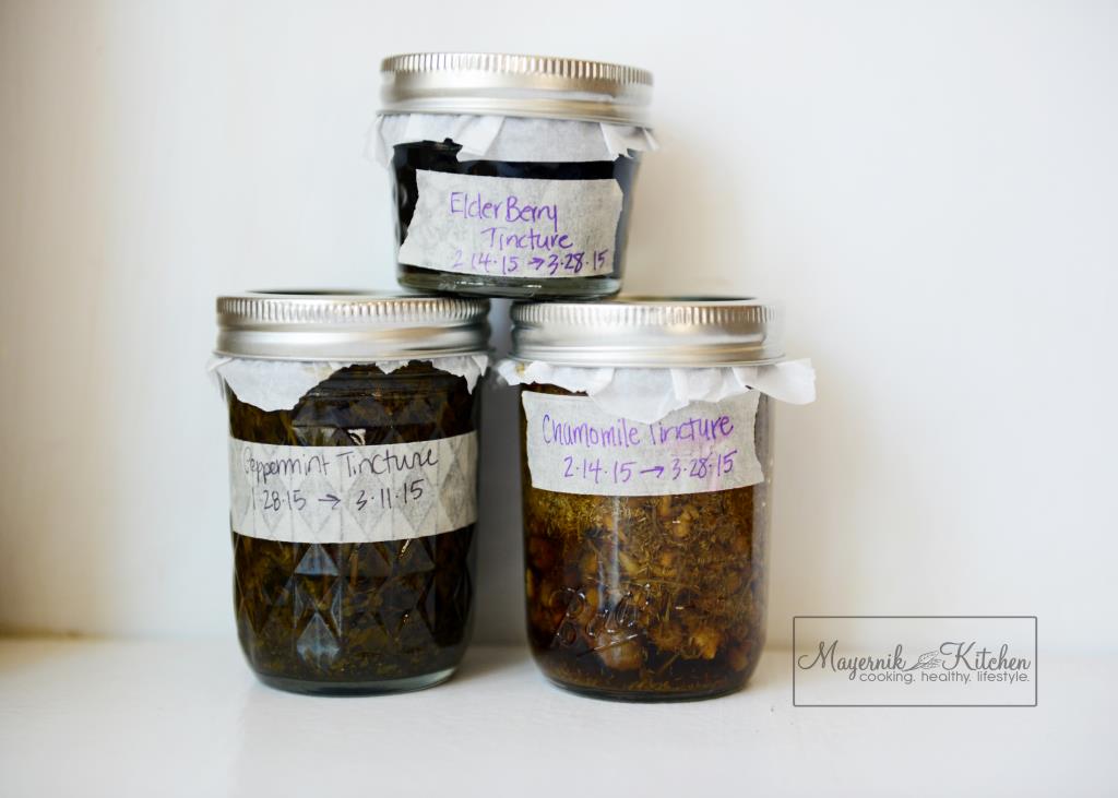 Elderberry Tincture - Peppermint Tincture - Chamomile Tincture - Mayernik Kitchen