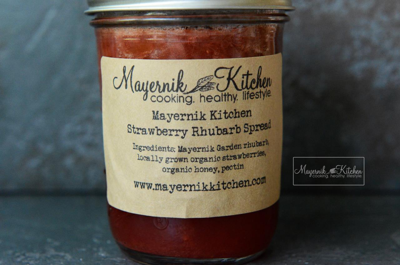 Homemade Strawberry Rhubarb Spread - Mayernik Kitchen #mayernikkitchen