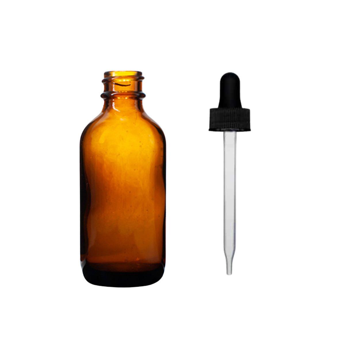 AMBER GLASS BOTTLE WITH DROPPER